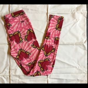 LuLaRoe OS Leggings Valentines Day Pattern